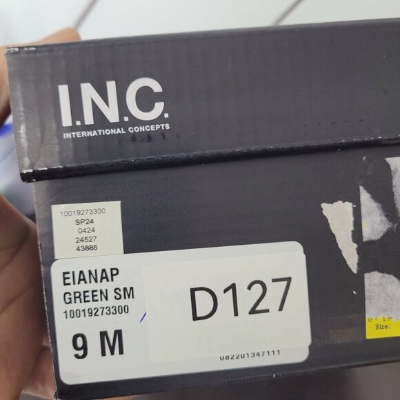 NEW I.N.C. International Concepts Womens Eiana Toe-Ring Wedge Green Smooth 9M - Picture 8 of 8